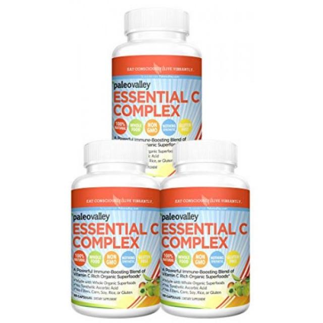 Paleovalley : Essential C Complex (450 mg 30 일분)-비타민 C 보충제-1 회 제공량의 750 %-면역력 증, 단일상품, 단일상품