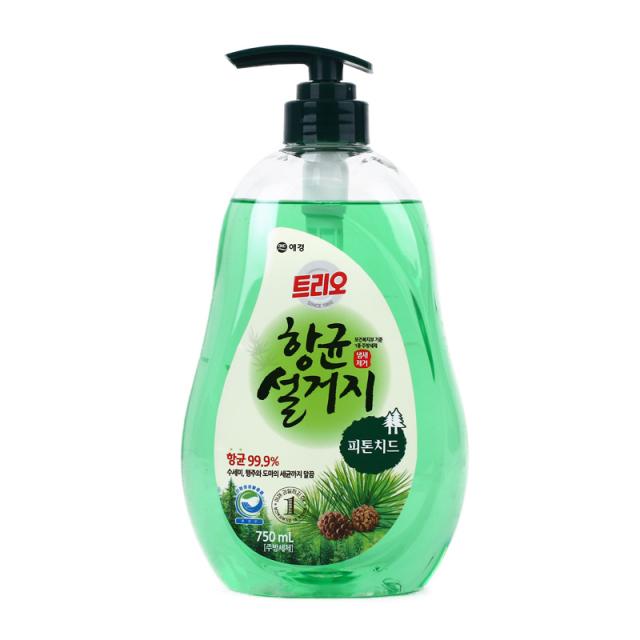 [메가마트] 애경 트리오 향균설거지 피톤치드 750ml, 1개