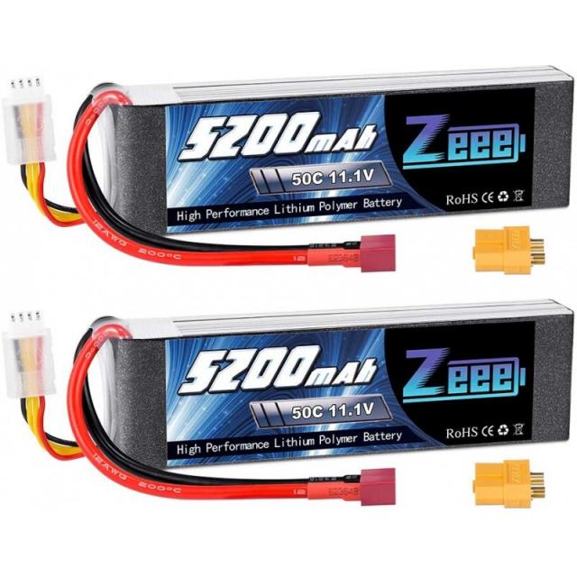 Zeee 11.1V 50C 5200mAh 3S Lipo 배터리 학장 및 XT60 커넥터 RC 비행기 용 소프트 케이스 DJI Quadcopter RC 비행기 RC 헬리, 단일옵션