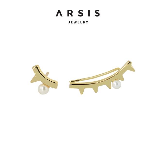 2참 장식 ARSIS 오리지널제작 디자인 드랜드 로큰롤 매니쉬 커플 언발란스 스터드 귓불