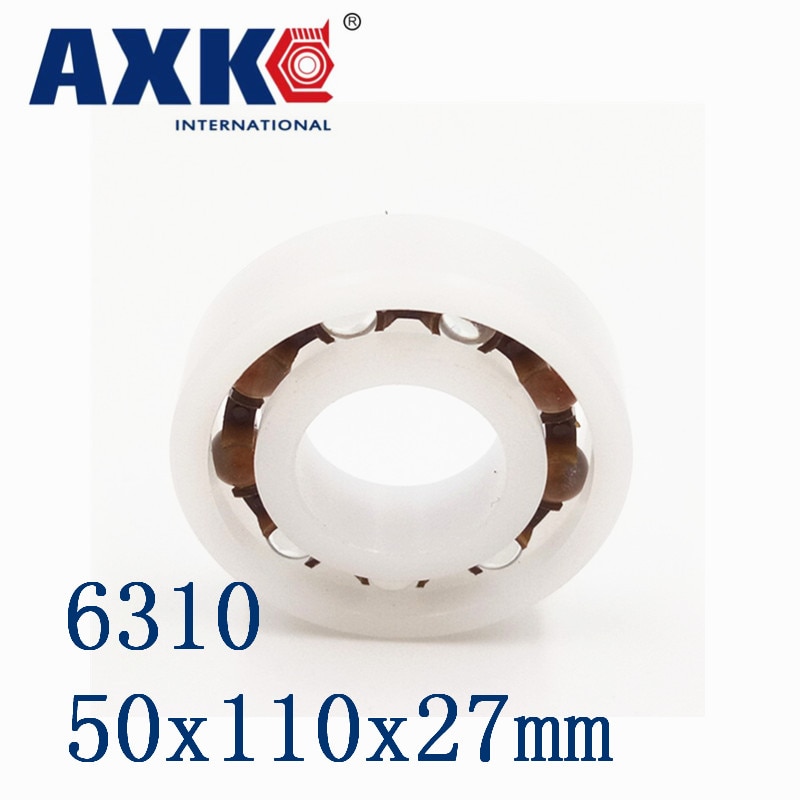 2019 돌진 진짜 rodamientos 스러스트 베어링 axk 6310 pom (10 pcs) 플라스틱 볼 베어링 50x110x27mm 유리 공 50mm/110mm/27mm, 1개