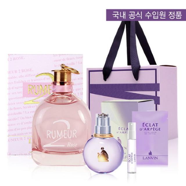 랑방 [랑방] 루머2 로즈 EDP 50ml 풀박스 (본품+미니+샘플+케이스), 선택완료, 본품50ml+미니+스틱+케이스