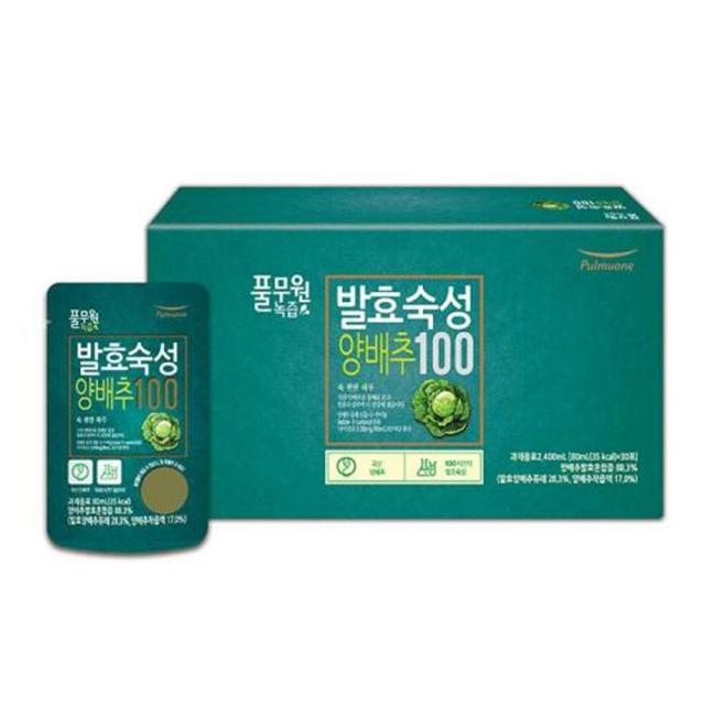 {슬기로운소비생활}풀무원 발효숙성 양배추 80ml 30포//D2227+활기찬겨울, 본상품구매 1