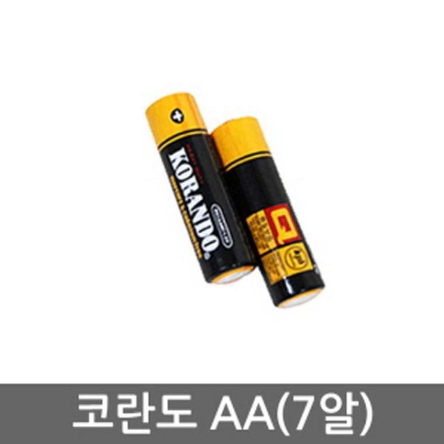 상전교역(주) 코란도 AA AAA(7알카드포장) 망간건전지1.5V 망간건전지 배터리 건전지 디카배터리 디카건전지, AAA(7알)