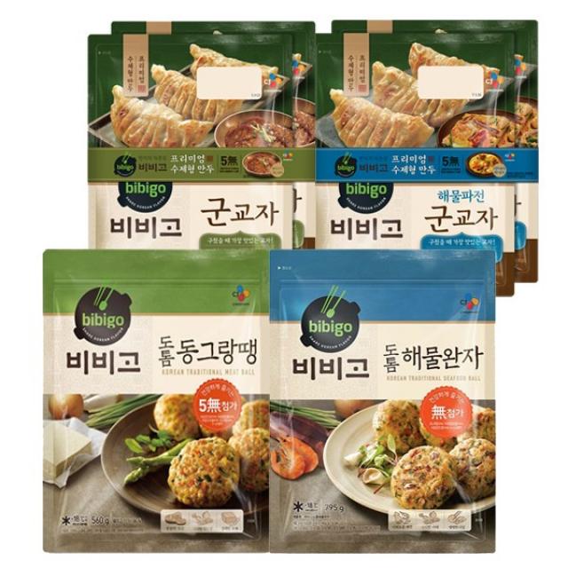 비비고 동그랑땡(560g)+해물완자(560g)+군교자(360*2)+해물파전군교자(360*2), 1세트