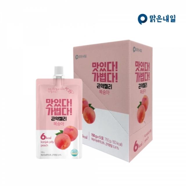 맑은내일 맛있다 가볍다 곤약워터젤리 복숭아 1+1(총 10포), 단품, 단품