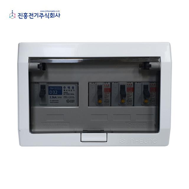 진흥전기 커버형 주택분전함 3회로 뚜껑장착 1개