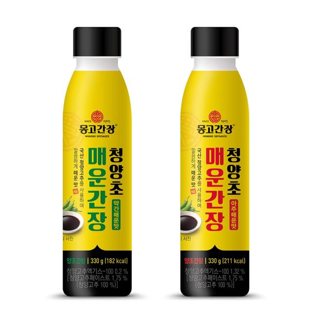 몽고간장 매운간장청양초 아주매운맛/약간매운맛, 330g