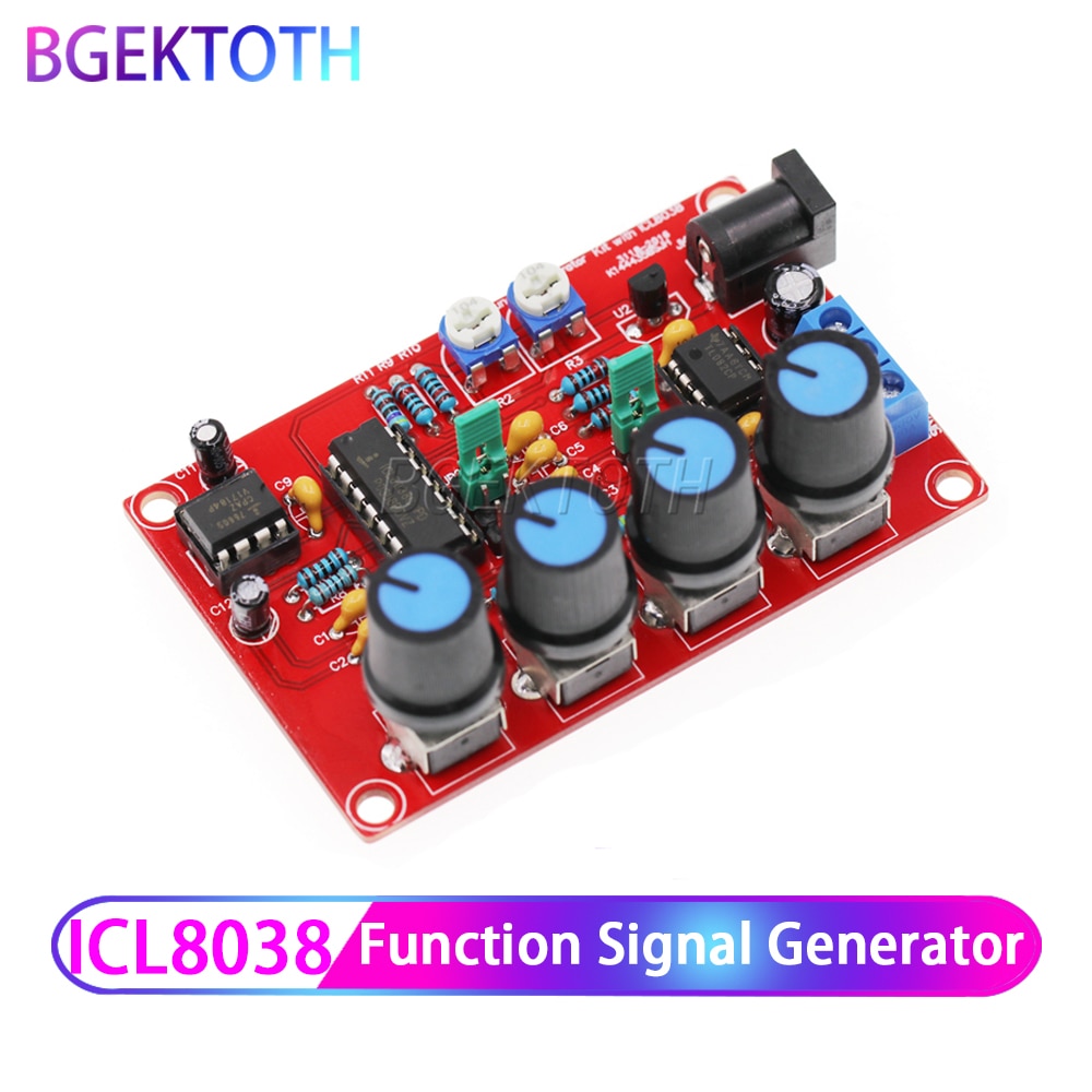기능 신호 발생기 diy 키트 사인파/삼각형/사각형 출력 5 hz 400 khz 신호 발생기 가변 주파수 진폭 icl8038, 1개