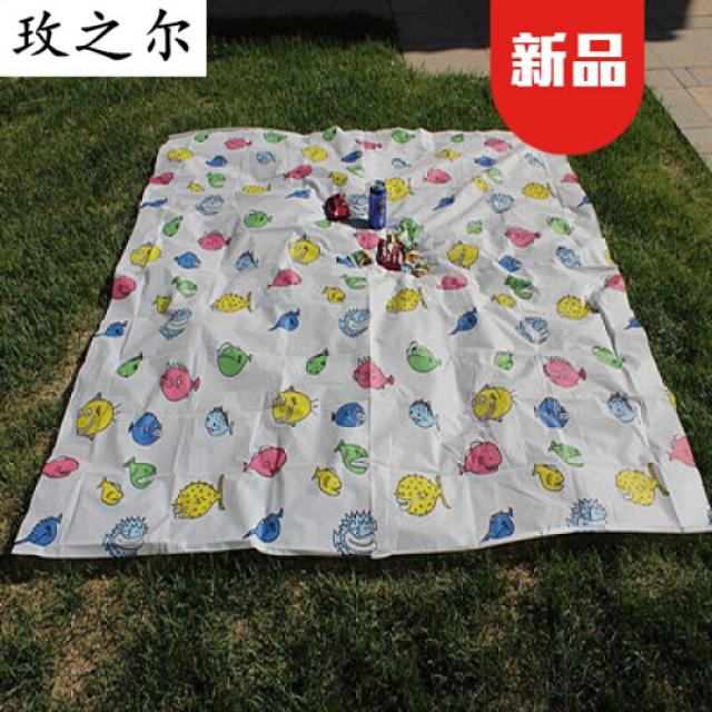 21588MEIZHIER 일회용 테이블보소쿠 야외 야영캠핑백밭에 방수 잔디 깔개소풍보 다채로운 물고기(10), 1개, 0개