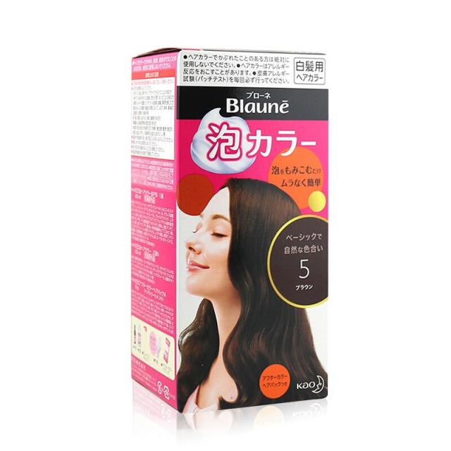 카오 (KAO) 일본 Blaune (Blaune) 플라워 (braune) 거품 염색제 여성 포말 염색약 다크 다크 밤색 차양 백발 5 순갈색, 상세페이지 참조, 상세페이지 참조