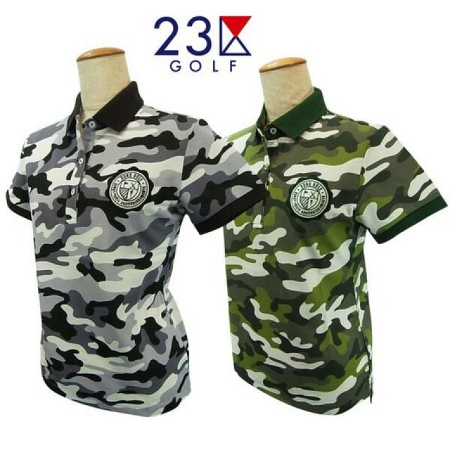 New23 구GOLF레이디스흡 수속건UV케어 위장무늬 반소매 폴로 셔츠KHVLBM-0758GOLFLINEGOLFLINE-WEAR PROD11, 1사이즈