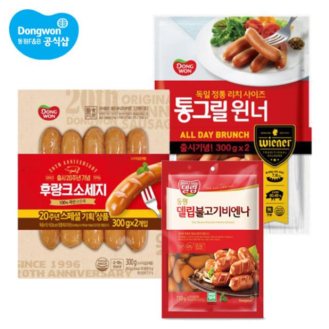 [동원 F&B] 동원 통그릴 윈너 300g x 2봉 + 후랑크 소시지 300g x 2봉 +, 상세 설명 참조, 상세 설명 참조