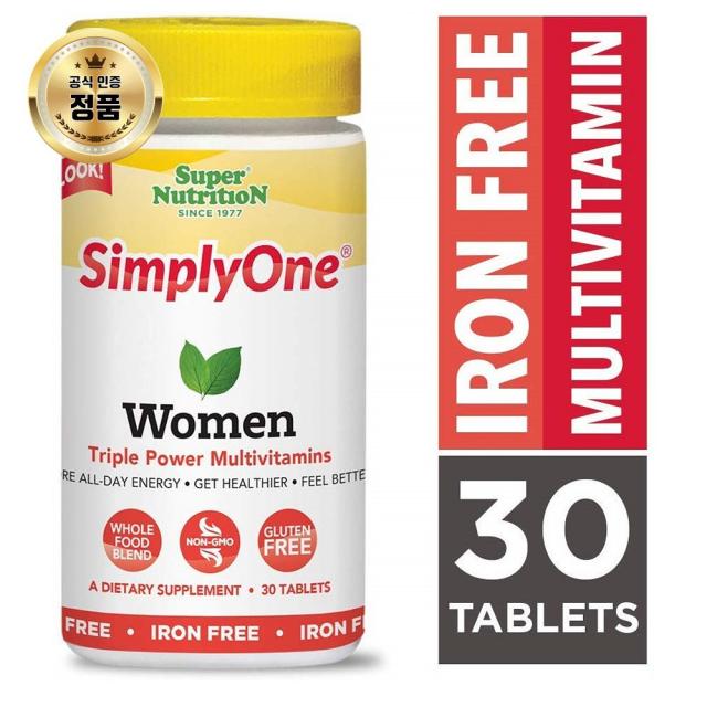 SuperNutrition SimplyOne Multi-Vitamin for Women 플리플리스 원 여성용 멀티 30일 공급, 1개입, 1개