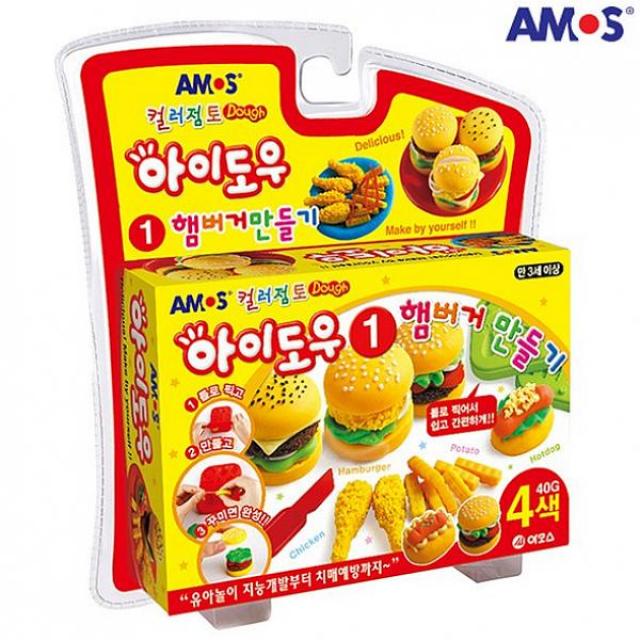 몽리베르떼 아모스 컬러점토 아이도우1 햄버거 만들기 AM-819 유아용클레이 칼라클레이