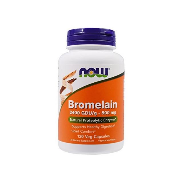 Now Foods Bromelain 나우푸드 브로멜라닌 2400Gdu 500mg 120캡슐 2팩, 단일상품