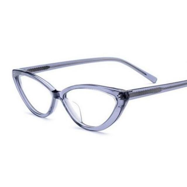 [해외] SELLSMALL 림 고양이눈 빈티지 광학 안경 프레임 패션 POPULARS 삼각형 스펙터클 프레임 여자 OCULOS REDONDO, Grey