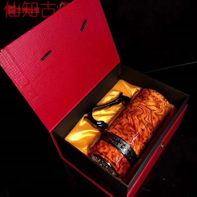 휴대용 물통 보호함 진선 지 고작 품질 천연 낭백 뚜껑이 있다 물컵 찻잔 건강 원목 차량용 자 4574141106, 태항산입니다 낭백 손잡이가 달려 있다