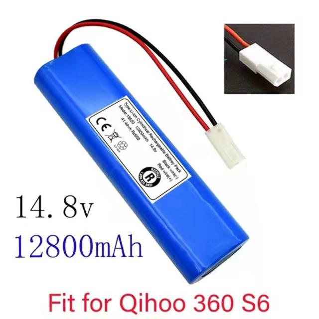 14.8V 12800mAh 배터리 세트, 기호 360 S6 로봇 진공청소기 부품 교체 배터리.
