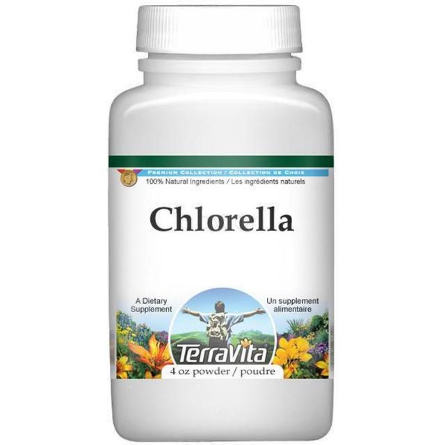 테라비타 클로렐라 (녹조류) 분말 (4 온스) TerraVita Chlorella (Green Algae) Powder (4 oz Zin: 511951)