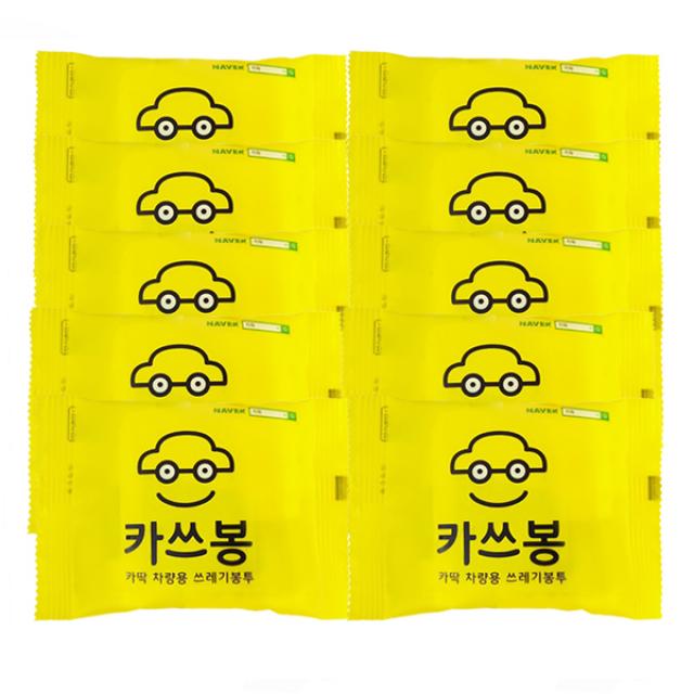 차딱 카쓰봉 차량용 쓰레기봉투 3p, 10개
