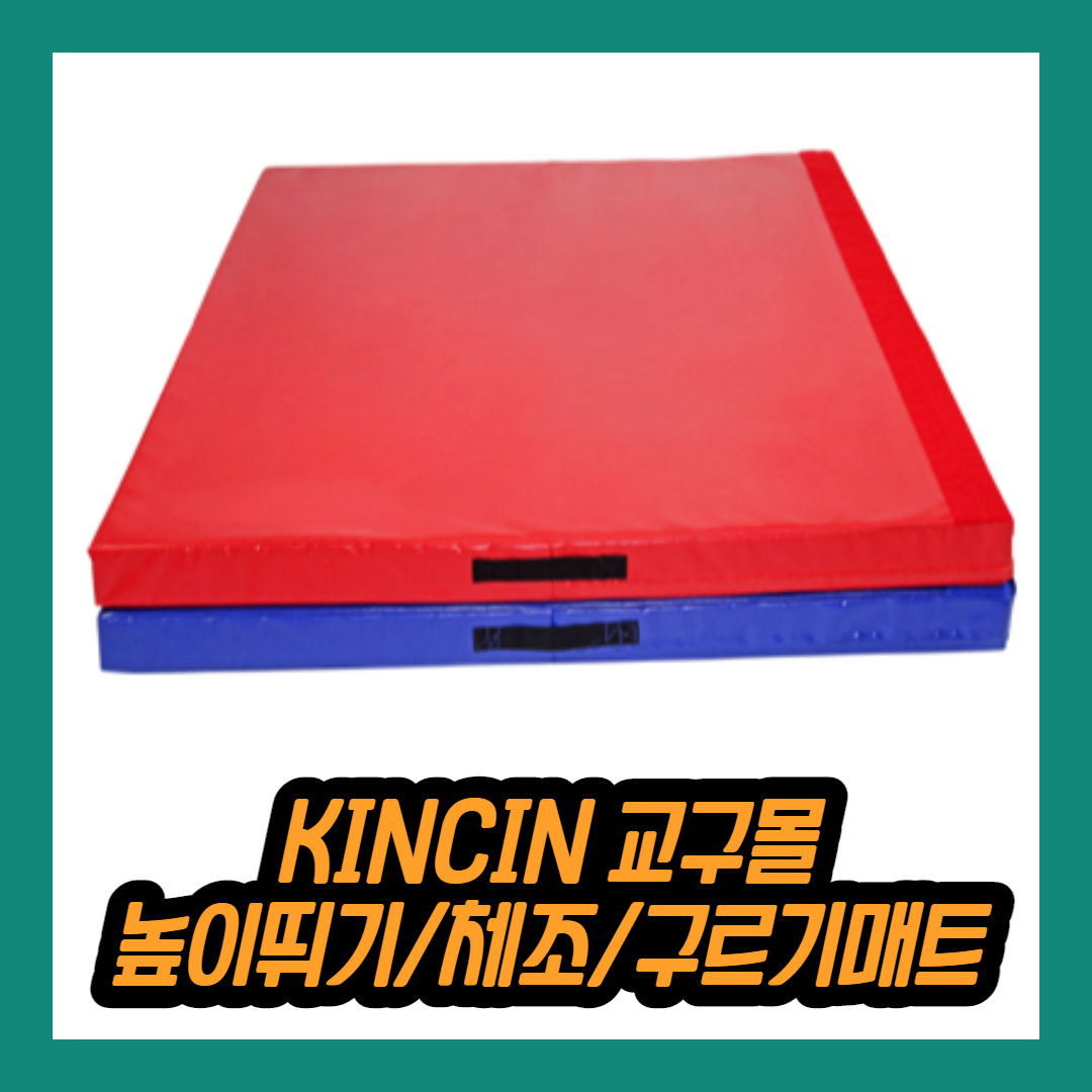 KINCIN교구몰 체조 유도 도장 구르기 높이뛰기 멀리뛰기 착지 학교 체육 매트 120X240X15 용품 교구, 파랑