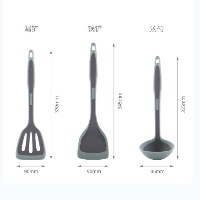 다나우 FASOLA 코팅팬 식료품 급 실리콘삽 다치지 않다 냄비 국자 지지다 내열 주방용식기, 풀 세가지 커버