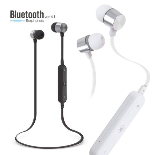 이음전산 와이어밴드 블루투스 이어폰 이어셋 마이크 멀티 페어링 줄꼬임방지 USB 5핀충전, 화이트, MBTE