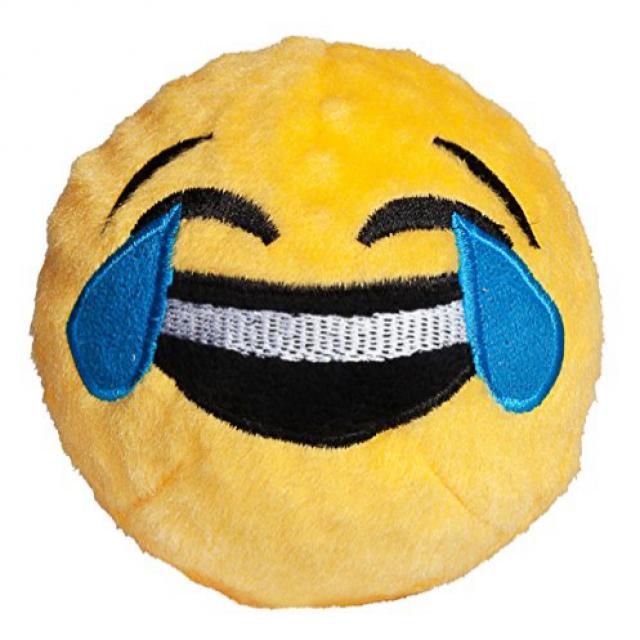 fabdog Crying with Laughter Emoji faball Squeaky Dog Toy (Medium) fabdog 웃음 이모티콘으로 울음 faball 끽끽 거리는, 1