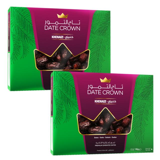 DATECROWN KHENAIZI 대추야자 데이트크라운 케네지 1KG UAE, 1KG 2개