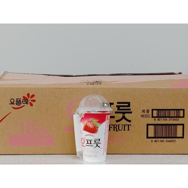 빙그레 요플레 오프룻 딸기 180mL X10입 멀티팩 1박스