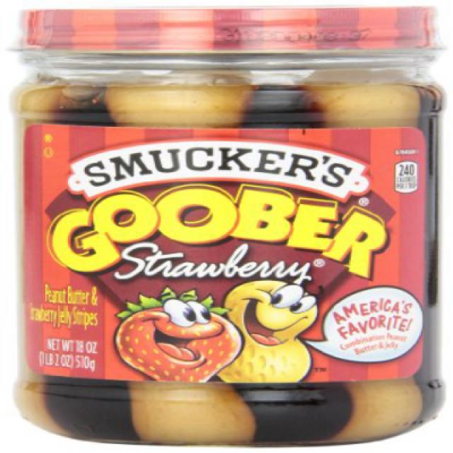 Smucker's Goober Peanut Butter Strawberry Jelly Stripes 18 oz Smucker's Goober Peanut Butter St, 1