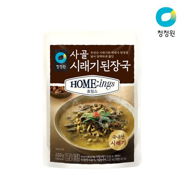 청정원 호밍스 사골 시래기된장국, 450g, 4개