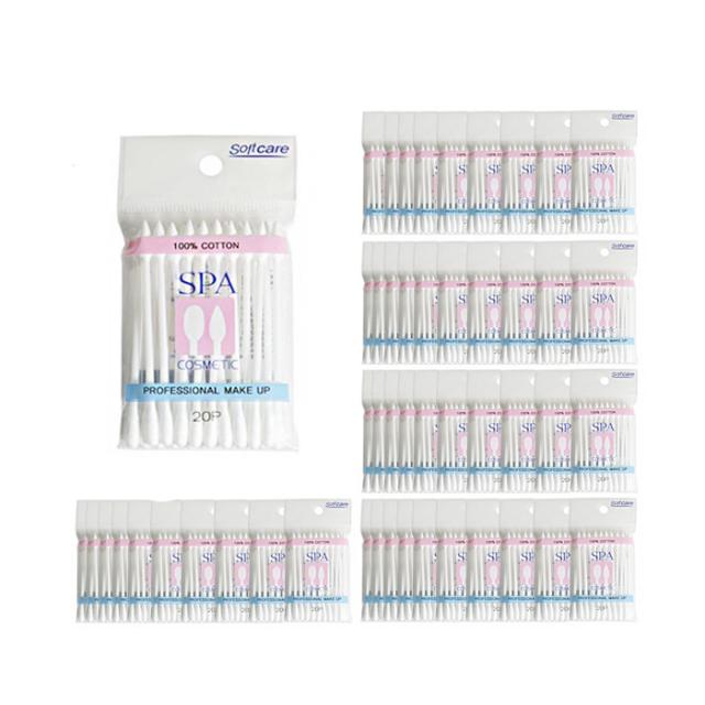 SOFT TIP 대용량 순면 화장면봉 20개입 X 10개 200개입 인생면봉 둥근면봉 뾰족한면봉 듀얼면봉