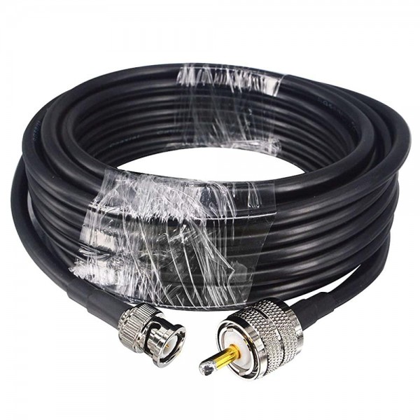 BOOBRIE PL259 to BNC 케이블 5m(16.4피트) UHF PL-259 수 - 안테나 점퍼 RG58 동축 휴대 CB 라디오, 아마추어 SWR 미터