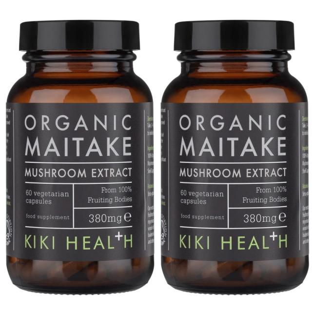 KIKI Health Organic Maitake 키키헬스 유기농 잎새버섯 추출 60캡슐 x 2팩, -