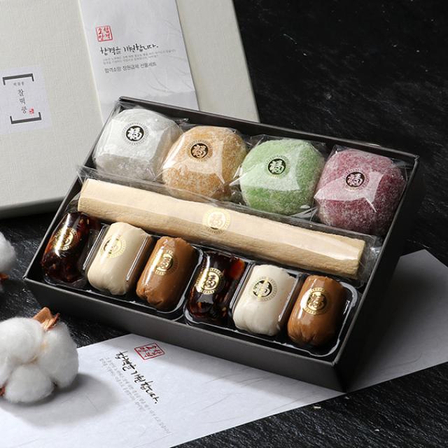 [합격소망]장원급제 엿+찹쌀떡 혼합 합격기원 선물세트 1호 논술수시시험응원선물, 단품, 기타
