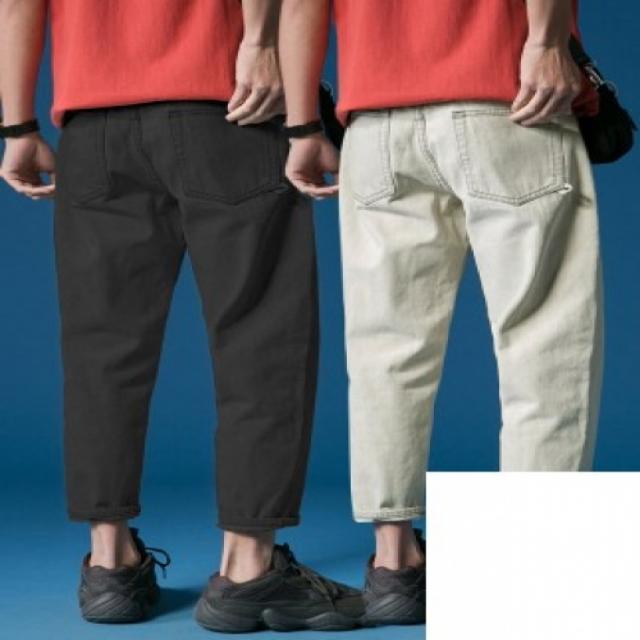 러빗덕 남성 데님 청바지 여름 얇은 청바지 핏의 와이드핏으로 루즈한 포인 BA-000005902