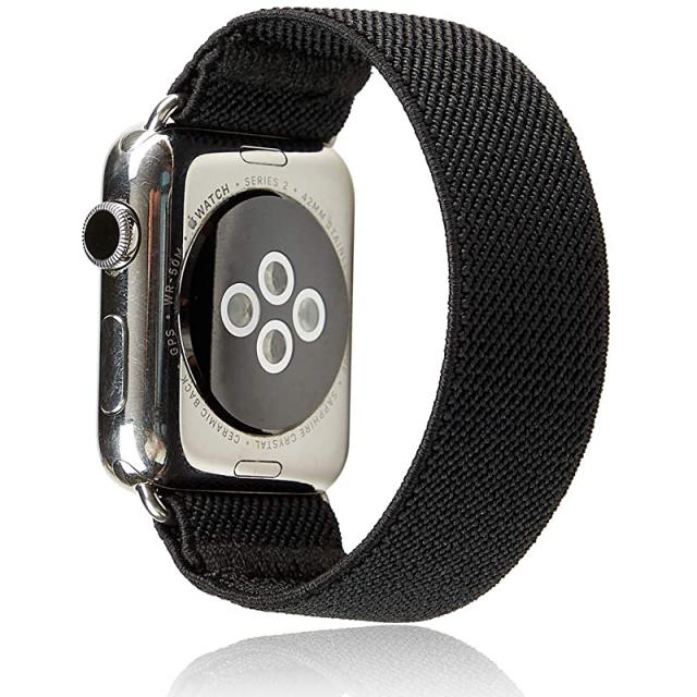 iWatch 시리즈 1 2 3 4 5 남자 여자 블랙 38 40mm S용 애플워치 스크런치 스트레치 스트레치 밴드 교체용 브레이슬릿 루프 스포츠 스트랩의 탄성 밴드 호환성, 상세페이지 참조, 상세페이지 참조