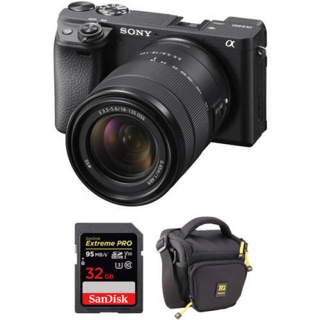 Sony Alpha a6400 Mirrorless Digital Camera with 18-135mm Lens and Acce, 상세내용참조