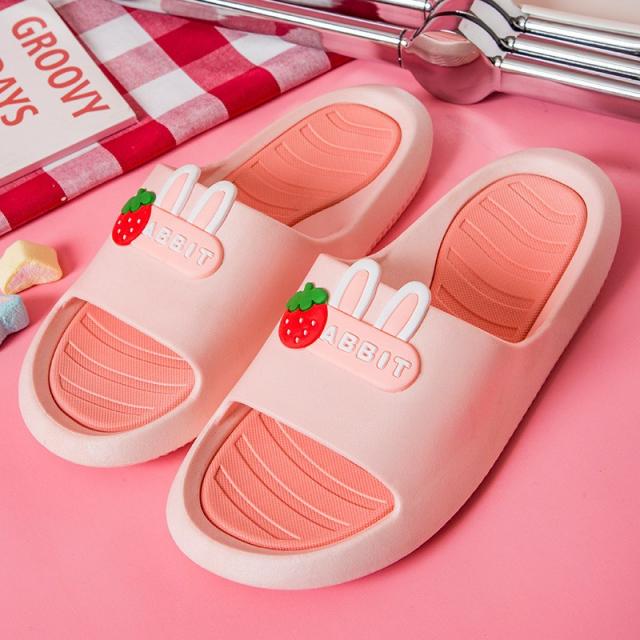 KORELAN 여름 귀염둥이 만화 가정용 슬리퍼 실내 신발 벗다 욕실 목욕 탁화 밖 신다 가정 서늘하다 슬리퍼 여름