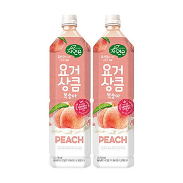 웅진 자연은 요거상큼 복숭아 1.5L (12펫) 무료배송, 단품