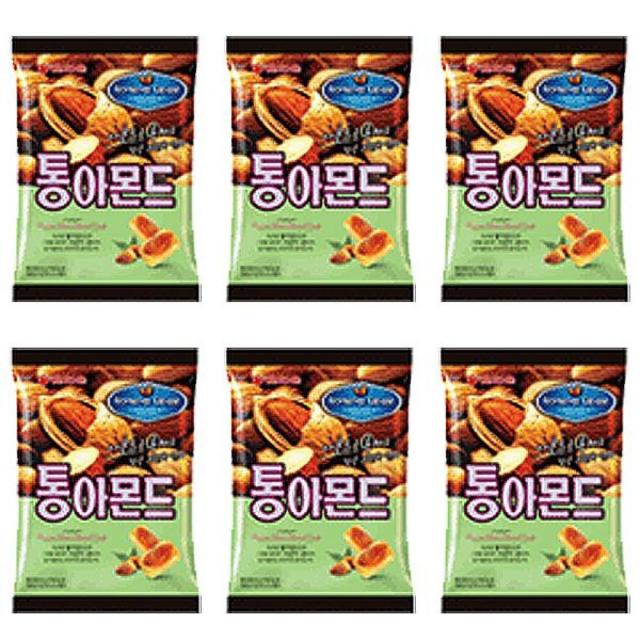 오리온)통아몬드 90g x 7개 그윽한 버터풍미 캔디위에 통째 아몬드, 1