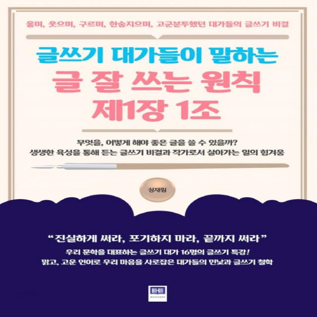 글쓰기 대가들이 말하는 글 잘 쓰는 원칙 제1장 1조:울며 웃으며 구르며 한숨지으며 고군분투했던 대가들의 글쓰기 비법, 홍재