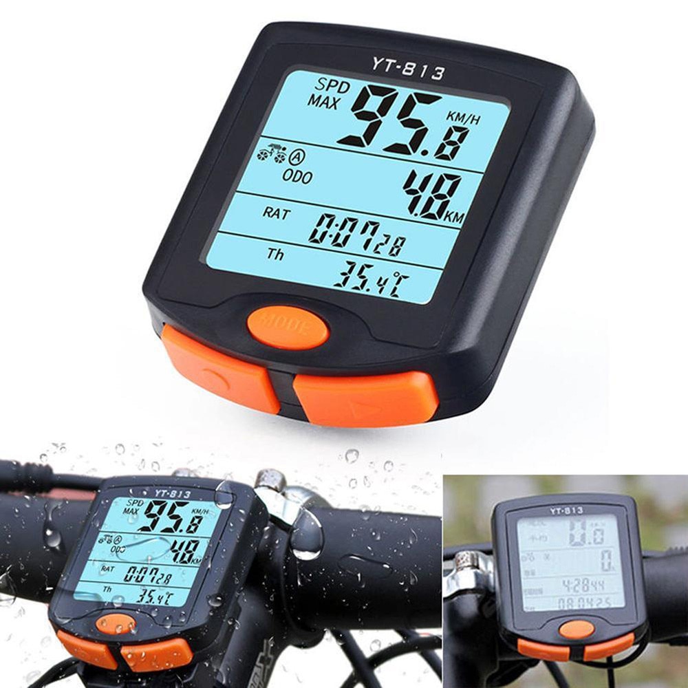 BOGEER YT-813 자전거 Speed Meter Digital 자전거 Computer Multifunction 방수 스포츠 Sensors 자전거 Computer 속도계, 1개, 단일