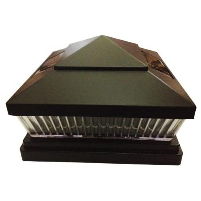 NMT 6 팩 태양 까만 반 광택 짜임새 끝 갑판 담 모자는 백색 LEDs와 수직 일렬로 세워진 명확한 렌즈를 가진 6 개의 x 6 비닐 PV - P074700J7G05YO9, 기본