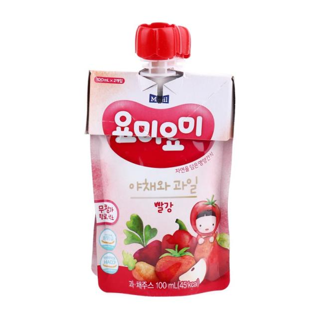 [메가마트] 맘마밀 요미요미 빨강 야채와 과일 100ml*2, 선택