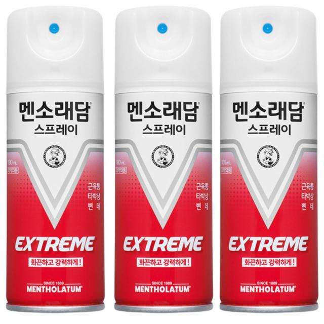 일명제약 멘소래담 스프레이 익스트림 180ml 3개, 단일상품