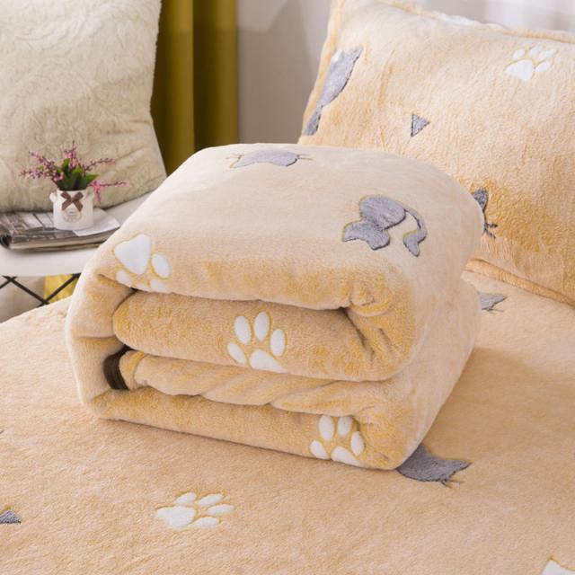 무릎담요 산호벨벳 담요 깔기침대 두꺼운 보온 침대싱글 기숙사 타입학생 겨울용 사무실 낮잠 ., C17-계집종