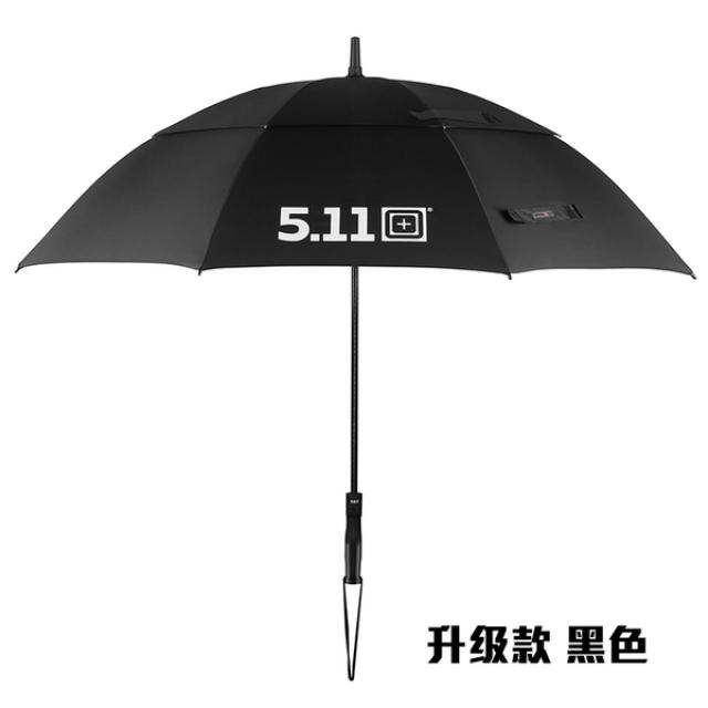 파라솔 미국 511슈퍼빅싸이즈 이층 보강한 바람막이 우산 5.11야외 차양 긴우산 여름시즌 남녀 더블, T02-블랙 업그레이드형 육로 운송()